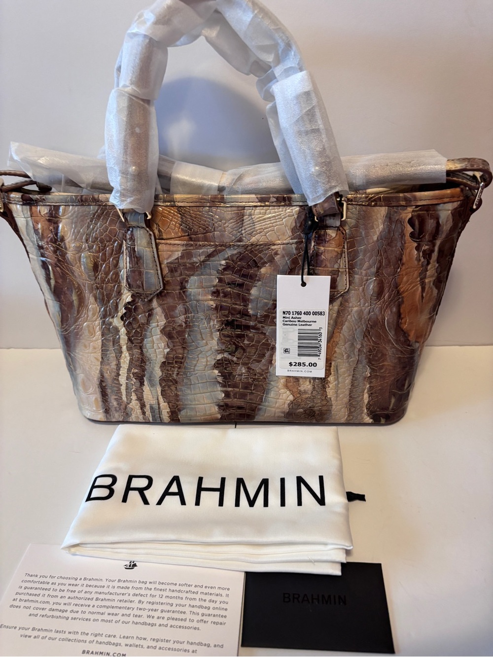 Brahmin Mini Asher - Caribou Melbourne - Picture 8 of 8